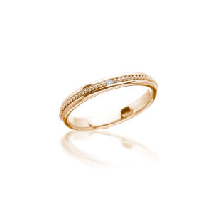 TRECCINA
con treccina, oro rosa, lucida, uomo, con diamante